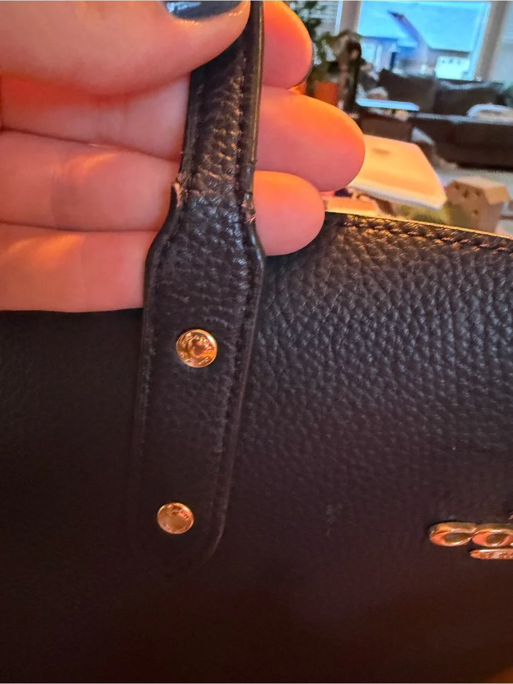 Coach tote pebbled